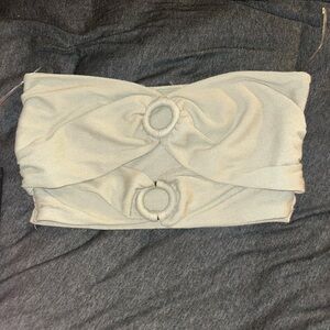 cropped strapless top